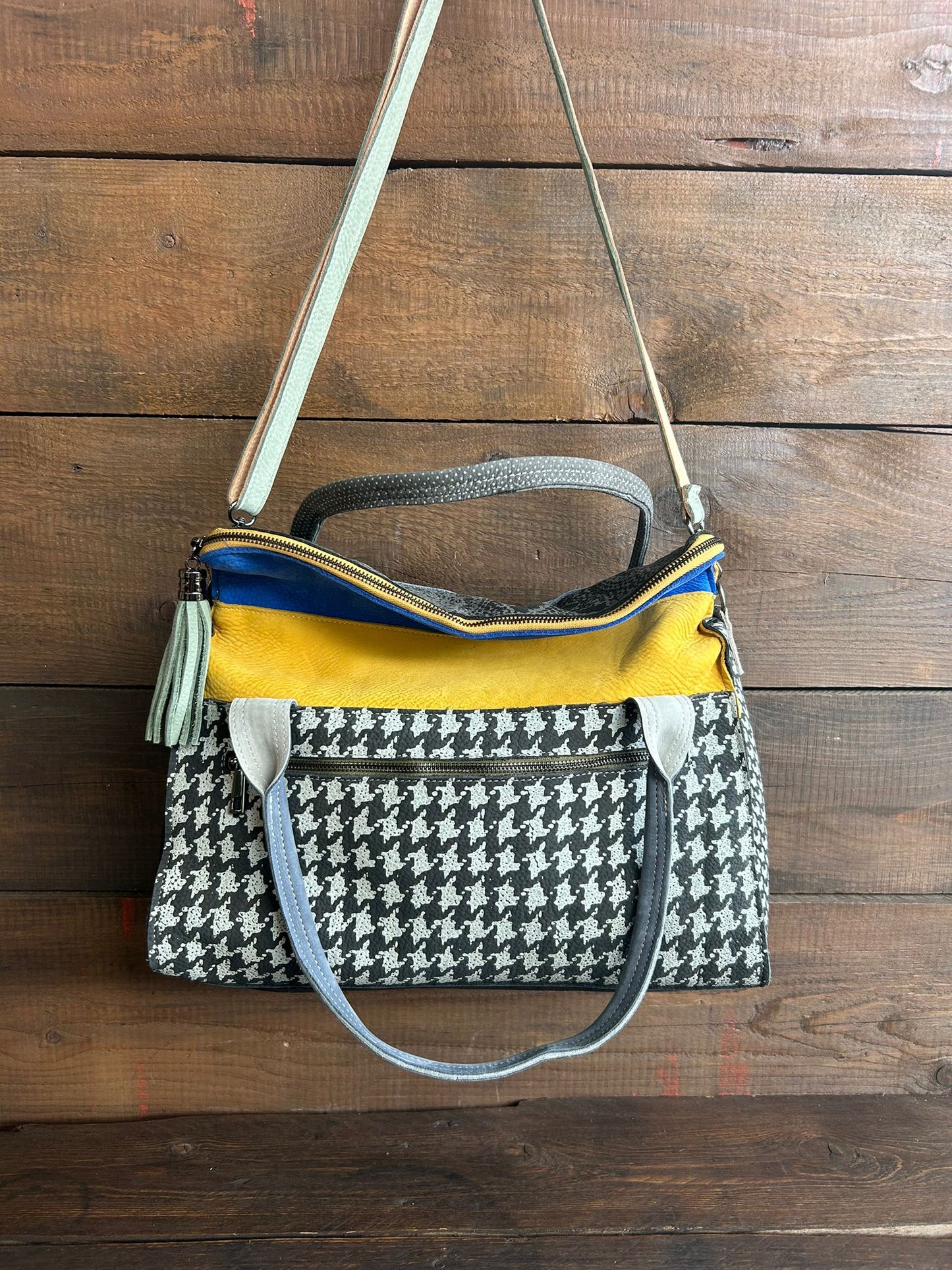 FESTIGLIA sacca in pelle patch b
