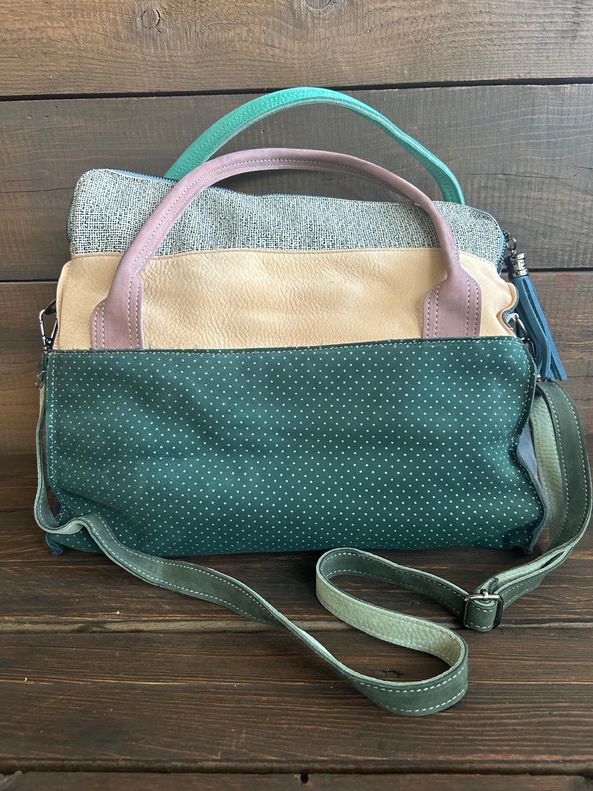 FESTIGLIA sacca in pelle patch d